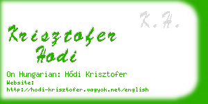 krisztofer hodi business card