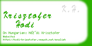 krisztofer hodi business card